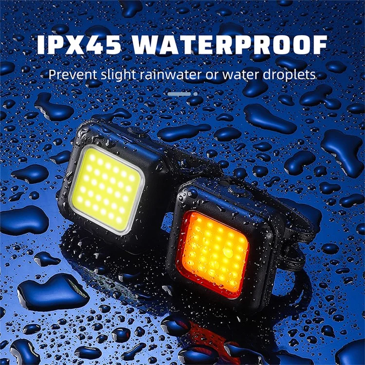 WEST BIKING YP0701418 Luz LED para Bicicleta Ciclo Ciclismo Luz de Segurança para Estrada MTB - Luz Traseira Preta / Luz Vermelha
