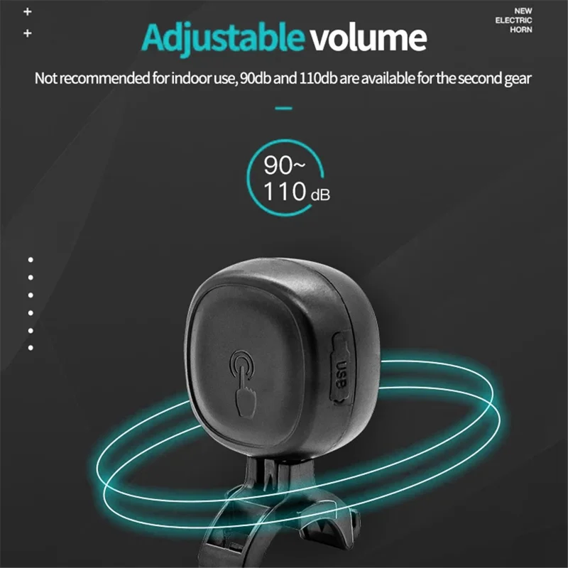 LEADBIKE LD69 Adjustable Volume Waterproof Bicycle Touch Electric Horn - Red / with Warning Light