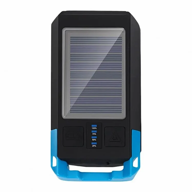 BG-1706 Usb+luces de Bicicleta Recargables Solares Impermeables 6 Modos de Luz Bicicleta Dual Flatino Con Alarma de Bocina - Azul