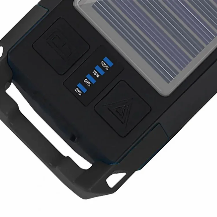 BG-1706 Usb+luces de Bicicleta Recargables Solares Impermeables 6 Modos de Luz Bicicleta Dual Flatino Con Alarma de Bocina - Azul