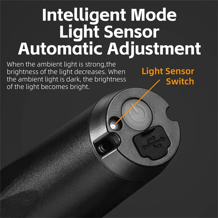 WEST BIKING YP0701404 Luz de Bicicleta Multifuncional com Sensor 600 Lumens Type-C