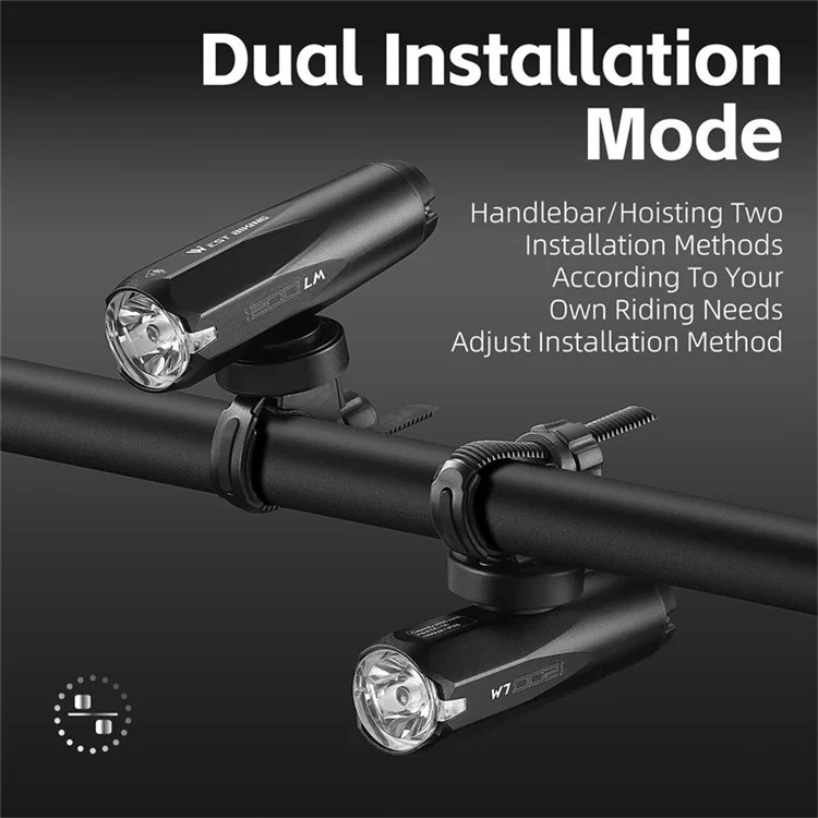 WEST BIKING YP0701404 Luz de Bicicleta Multifuncional com Sensor 600 Lumens Type-C