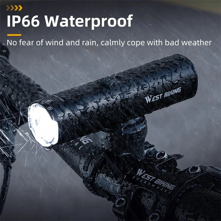WEST BIKING M03-600 YP0701411 Rotating Bicycle Front Light Portable Bike Lamp