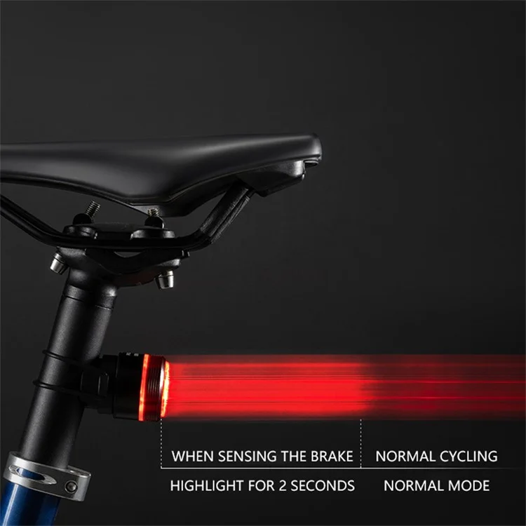 ROCKBROS BL-S2 IPX6 Impermeabile 6 Modalità Smart Touch Rilevamento Frenata Luce Posteriore per Bicicletta