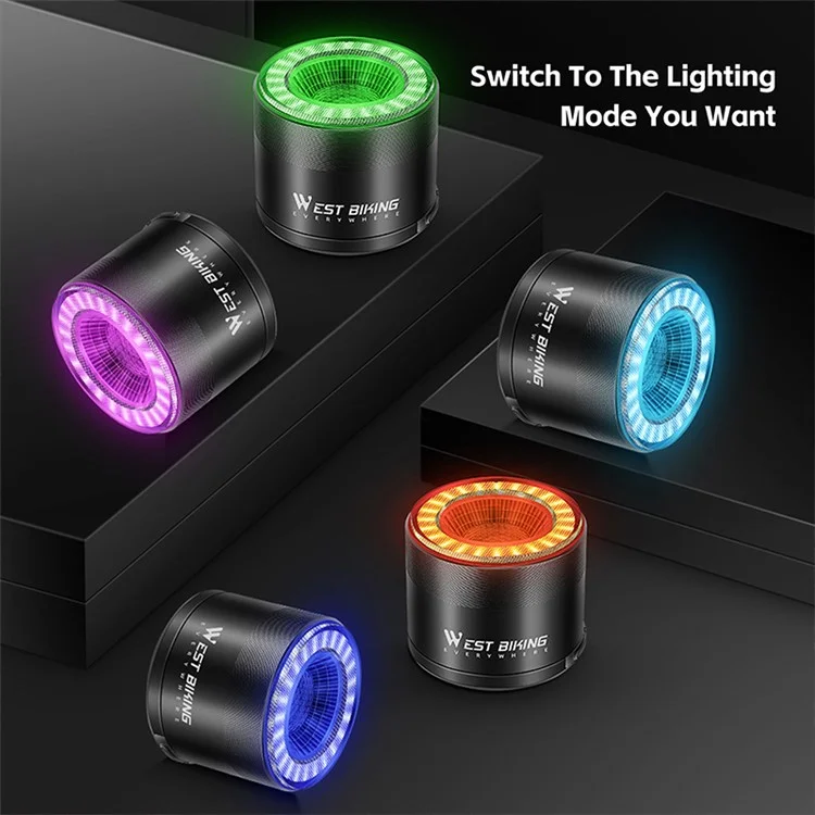 WEST BIKING YP0701420 Smart Sensing Bike Light Colorful LED MTB Taillight Warning Lamp