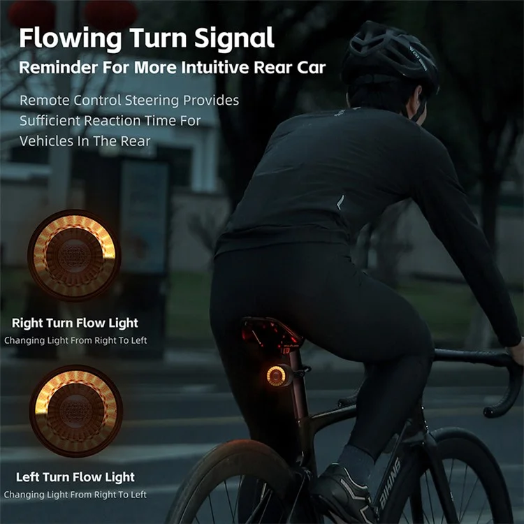 WEST BIKING YP0701420 Smart Sensing Bike Light Colorful LED MTB Taillight Warning Lamp