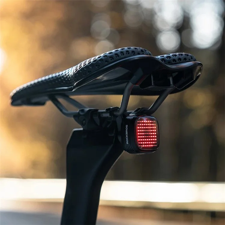 ROCKBROS R7 Waterproof Bike Cycling LED Tail Light 12 Modes Bicycle Brake Sensing Warning Lamp