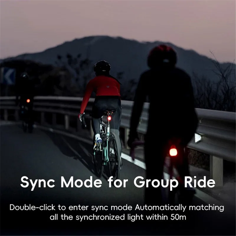 ROCKBROS R7 Waterproof Bike Cycling LED Tail Light 12 Modes Bicycle Brake Sensing Warning Lamp