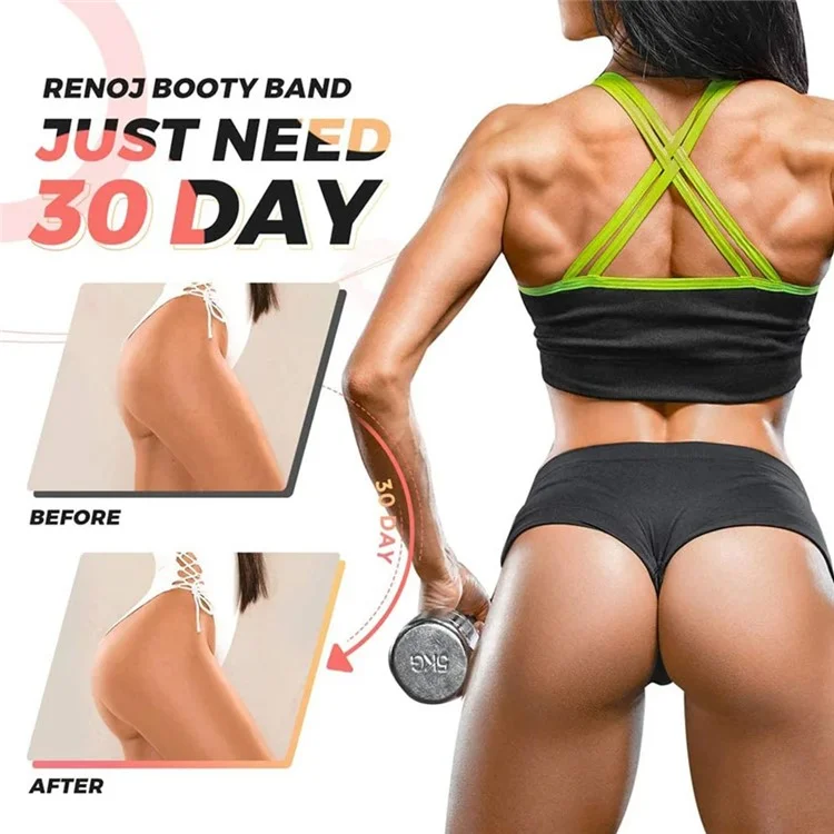 WOSWEIR FE0102 Fascia Esercizi in Tessuto Banda di Fitness Yoga Forza per Glutei - M / Grigio Scuro