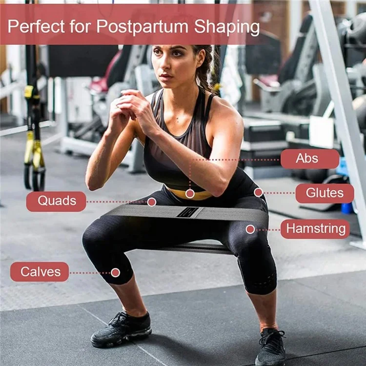WOSWEIR FE0102 Fascia Esercizi in Tessuto Banda di Fitness Yoga Forza per Glutei - M / Grigio Scuro