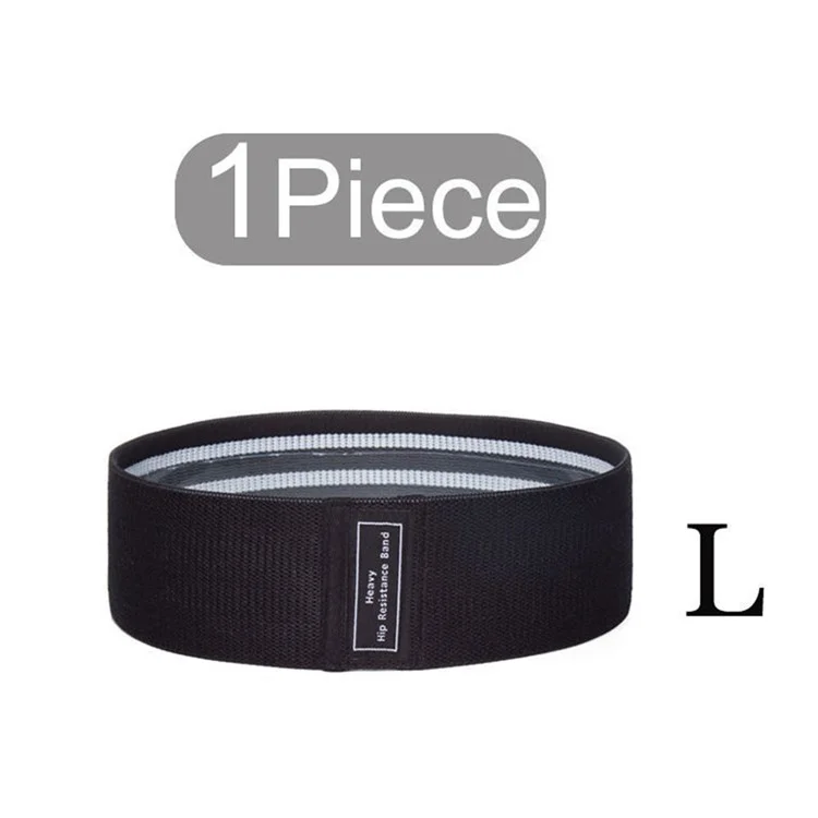 Wosweir FE0102 Band de Résistance en Tissus Pour L'entraînement, Band D'exercice en Boucle - L / Noir
