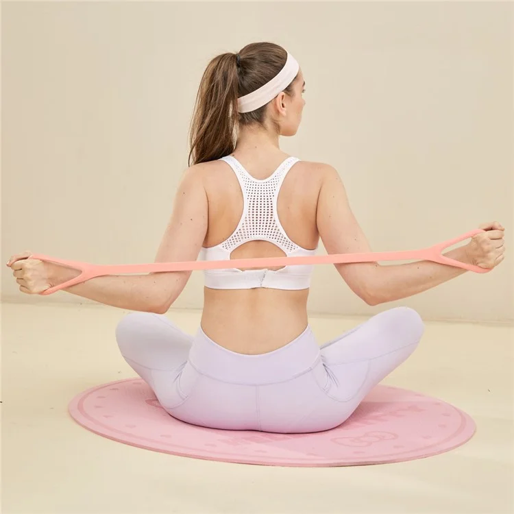 Wosweir Yo0221 Figure 8 Ressistance Band Back Training TPE TPE Elastic Ropes Exercice Equipment - Rose
