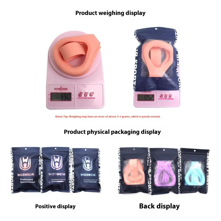 Wosweir Yo0221 Figure 8 Ressistance Band Back Training TPE TPE Elastic Ropes Exercice Equipment - Rose