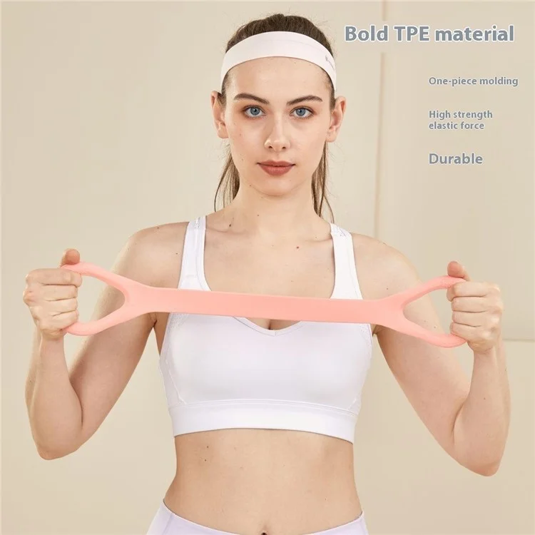 Wosweir Yo0221 Figure 8 Ressistance Band Back Training TPE TPE Elastic Ropes Exercice Equipment - Rose
