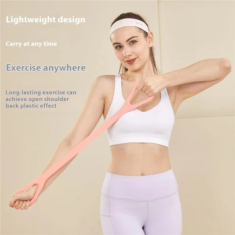Wosweir Yo0221 Figure 8 Ressistance Band Back Training TPE TPE Elastic Ropes Exercice Equipment - Rose