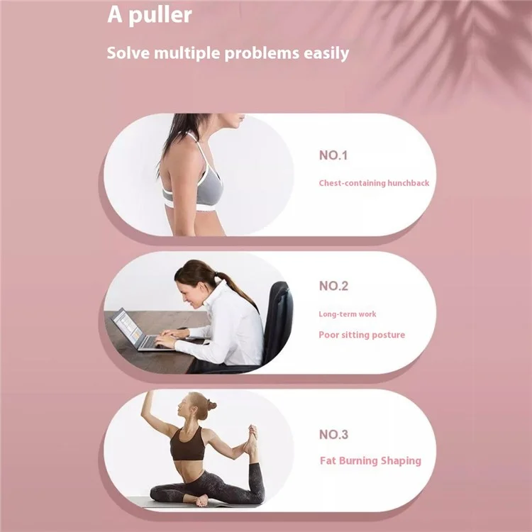 Wosweir Yo0221 Figure 8 Ressistance Band Back Training TPE TPE Elastic Ropes Exercice Equipment - Rose
