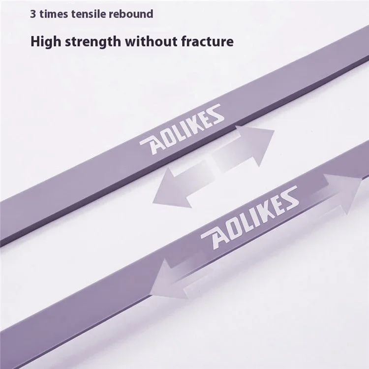 Aolikes 3612 2080x4.5x22mm 30-70 lb Banda de Resistencia Banda de Estiramiento Para Entrenamiento de Fuerza Muscular, Púrpura
