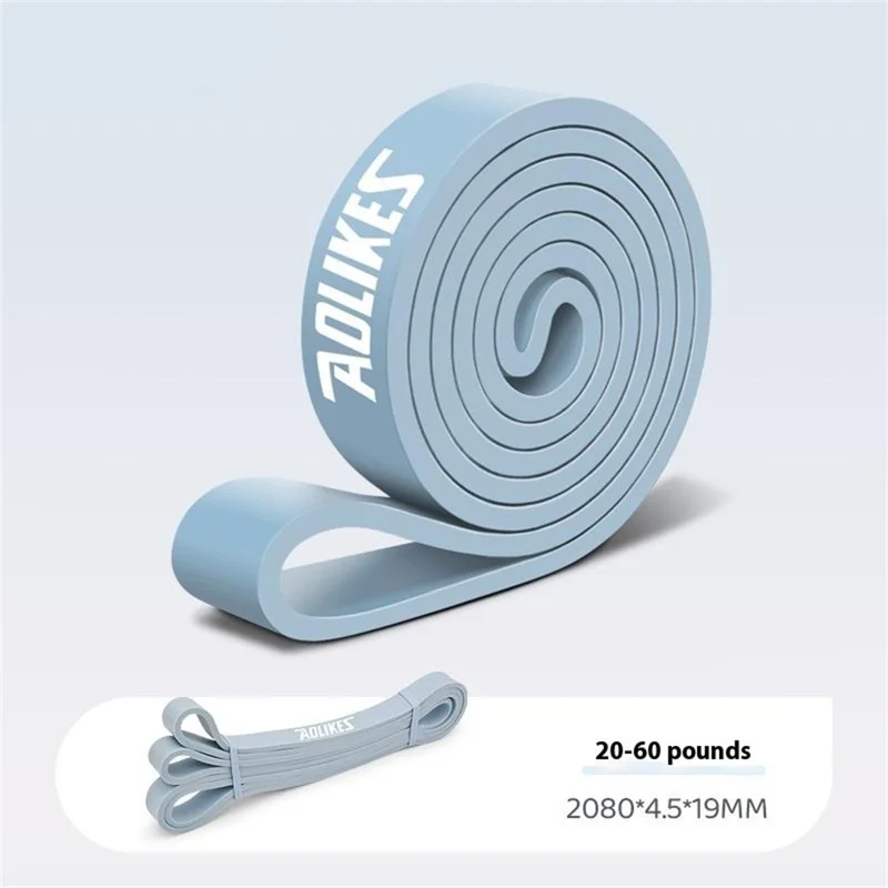 AOLIKES 3612 2080x4,5x19 mm 20-60 funtów Opaska elastyczna do ćwiczeń Opaska rozciągająca do treningu siłowego mięśni, Niebieska