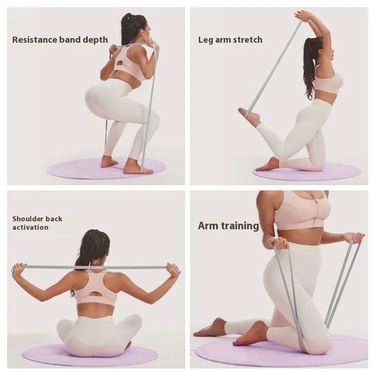 Aolikes 3612 2080x4.5x29mm 35-85lb Banda de Resistência Banda de Treino de Treino Para Treinamento de Força Muscular, Preto