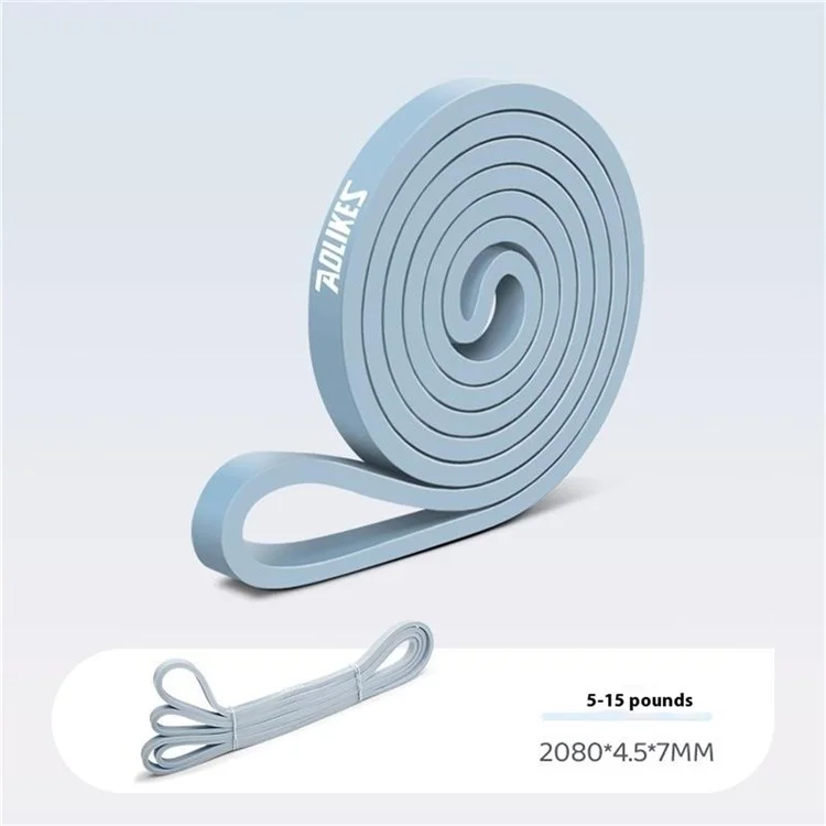 Aolikes 3612 2080x4.5x7mm 5-15 lb Banda de Resistencia Banda de Estiramiento Para Entrenamiento de Fuerza Muscular - Azul