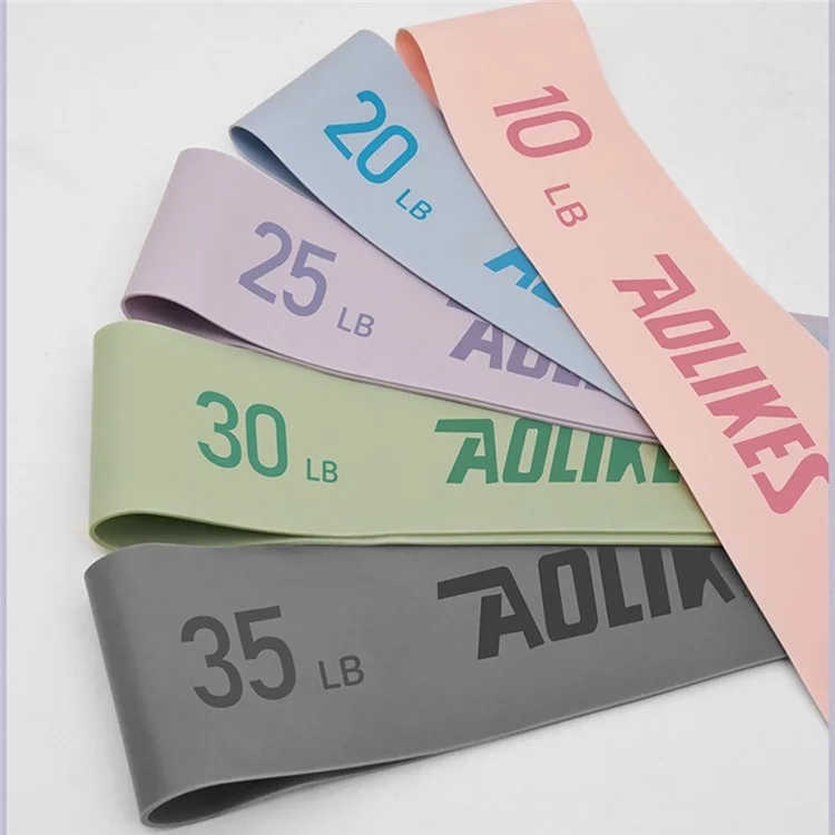 AOLIKES 3611 1Pc 60cm Latex Resistance Band Exercise Band for Powerlifting Strength Training - Pink