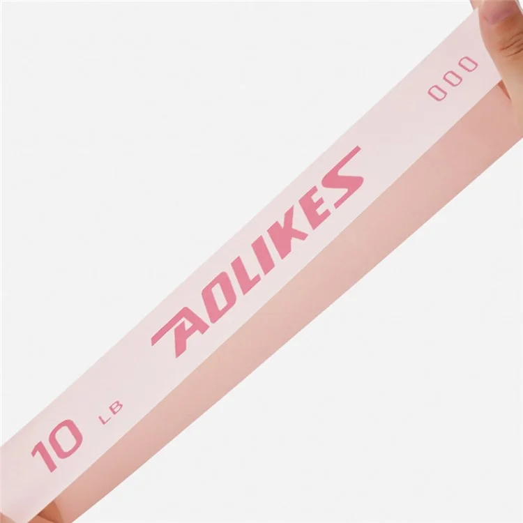 AOLIKES 3611 1Pc 60cm Latex Resistance Band Exercise Band for Powerlifting Strength Training - Pink