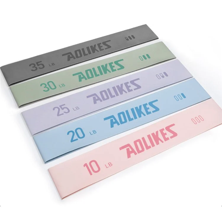 AOLIKES 3611 1Pc 60cm Latex Resistance Band Exercise Band for Powerlifting Strength Training - Pink