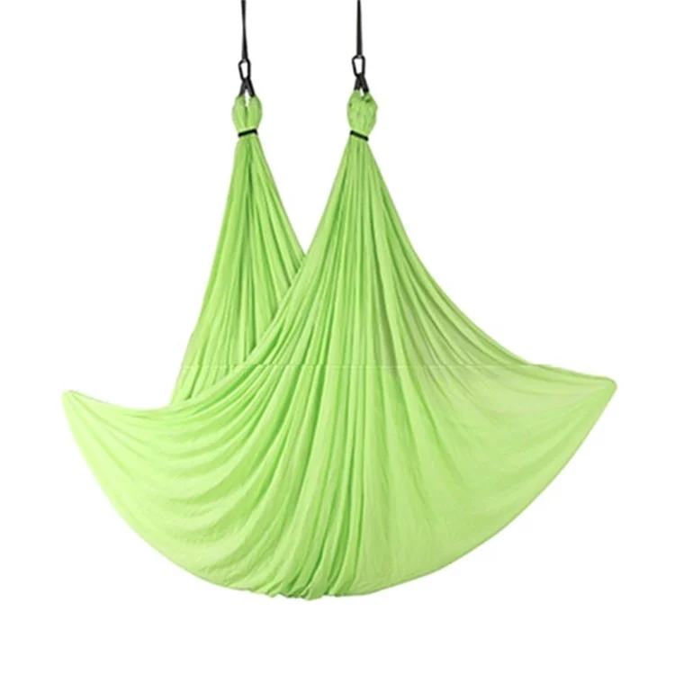 250x150cm Aerial Yoga Hammock Swing 6 Handles Inversion Exercise Hanging Belt, Upgraded Version - Mint Green