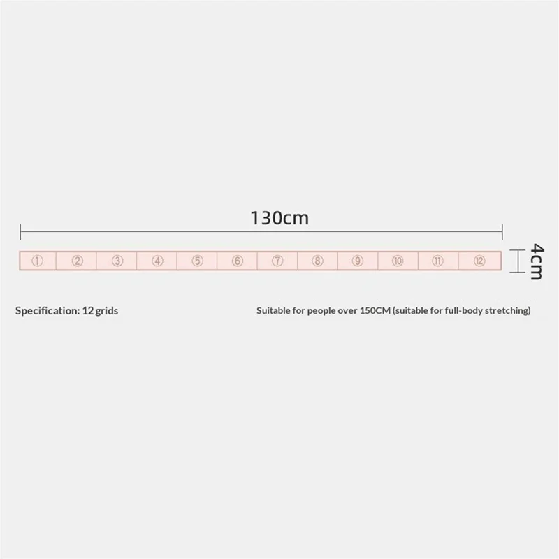 WOSWEIR YO0269 130cm 12 Sections Yoga Resistance Band Stretch Pilates Exercise Pull Strap - Pink