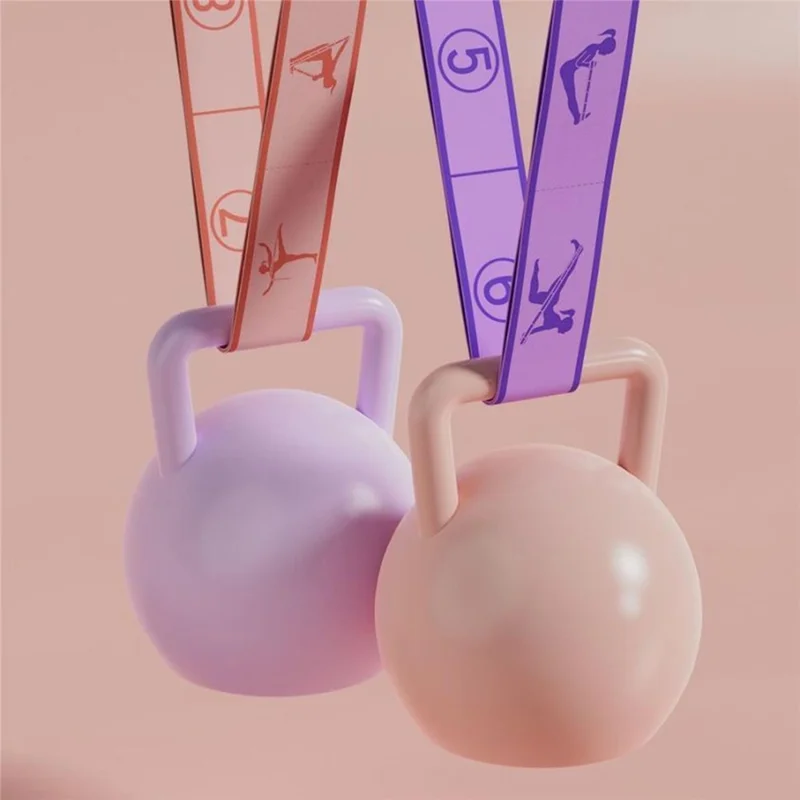 WOSWEIR YO0269 130cm 12 Sections Yoga Resistance Band Stretch Pilates Exercise Pull Strap - Pink