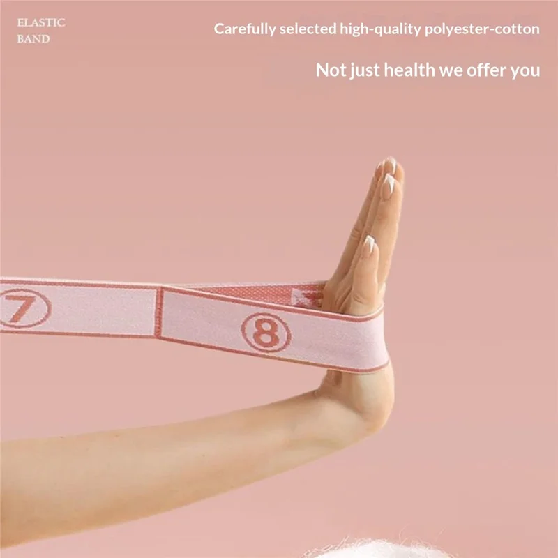 WOSWEIR YO0269 130cm 12 Sections Yoga Resistance Band Stretch Pilates Exercise Pull Strap - Pink