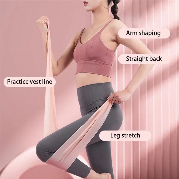 Amyup 28 Livres Band D'entraînement Élastique Fitness Fitness Not Slip Yoga Resistance Band Exercice Sangle Pour Les Jambes Et Les Fesses - Rose