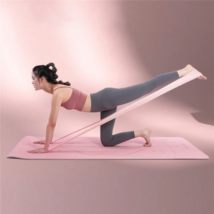 Amyup 28 Livres Band D'entraînement Élastique Fitness Fitness Not Slip Yoga Resistance Band Exercice Sangle Pour Les Jambes Et Les Fesses - Rose