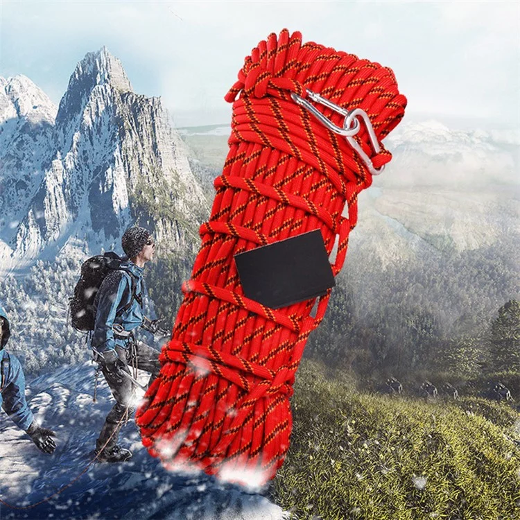 XINDA XD-S9804 20m Corda da arrampicata statica da esterno per emergenza e fuga - Rossa