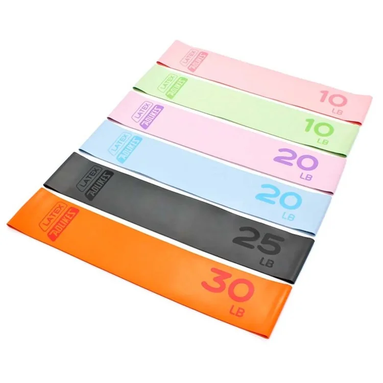 AOLIKES 3619 6Pcs / Set Strength Training Resistance Bands Latex Workout Band Loops Stretch Exercise Bands
