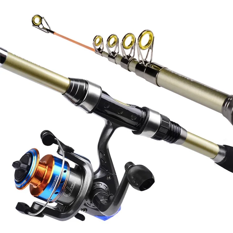 PROBEROS HWCSET068 Set da Pesca con Mulinello da 1,8 m, Esche