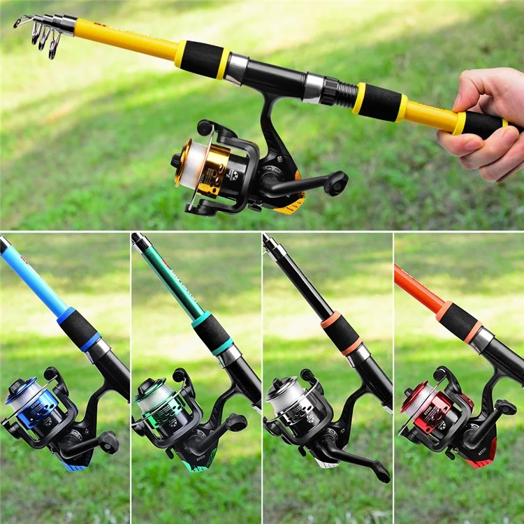PROBEROS HWCSET109 1.5m Fishing Rod and Reel Combo Set with Lures for Beginners - Gold