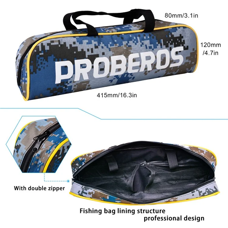 PROBEROS HWCSET100 2.1m Carbon Fishing Rod Pole Reel Combo with Line Lure Hook - Left-Hand Reel