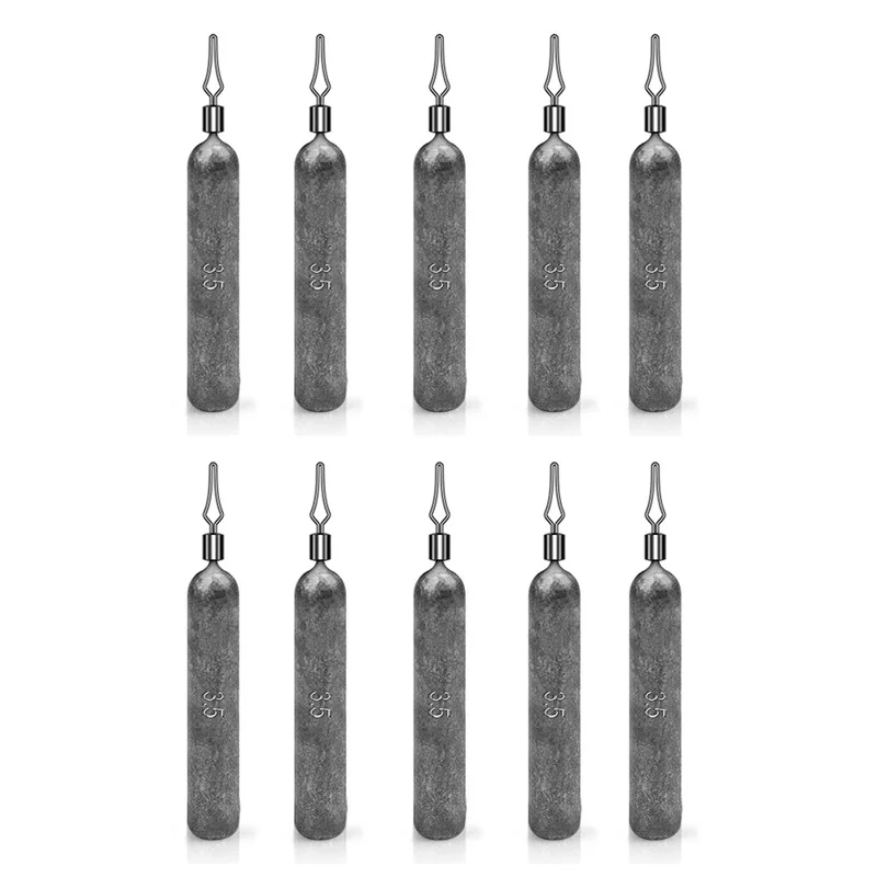 JIG035 10 pezzi / confezione Reaction Tackle Lead Drop Shot Weights, Anti-Snag Fishing Sinkers - 3,5g