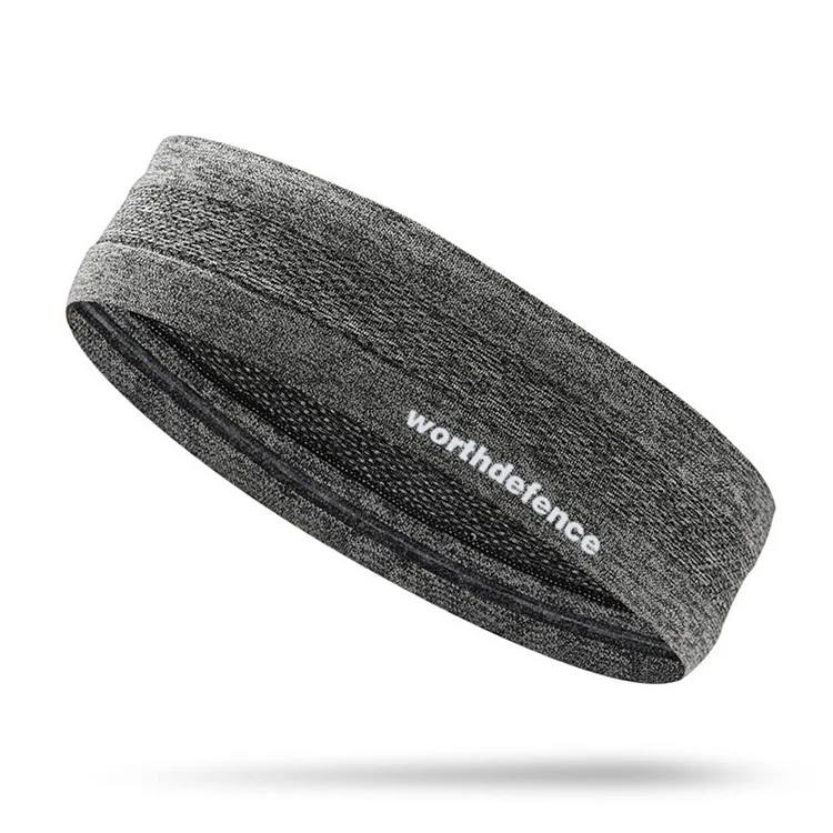 WD-HE0022 Sweat-Absorbed Workout Headband Hair Band Head Band Sweatband - Grey