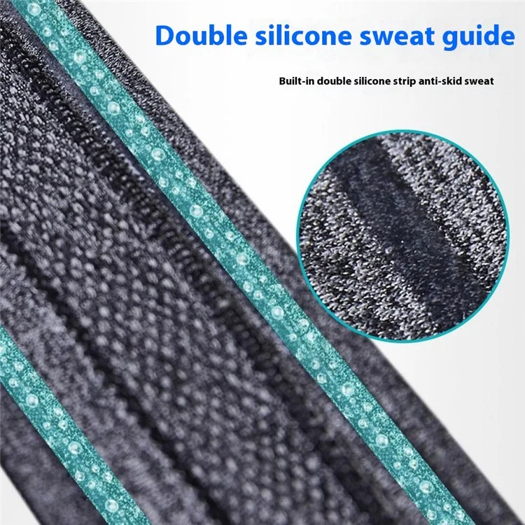 WD-HE0022 Sweat-Absorbed Workout Headband Hair Band Head Band Sweatband - Grey