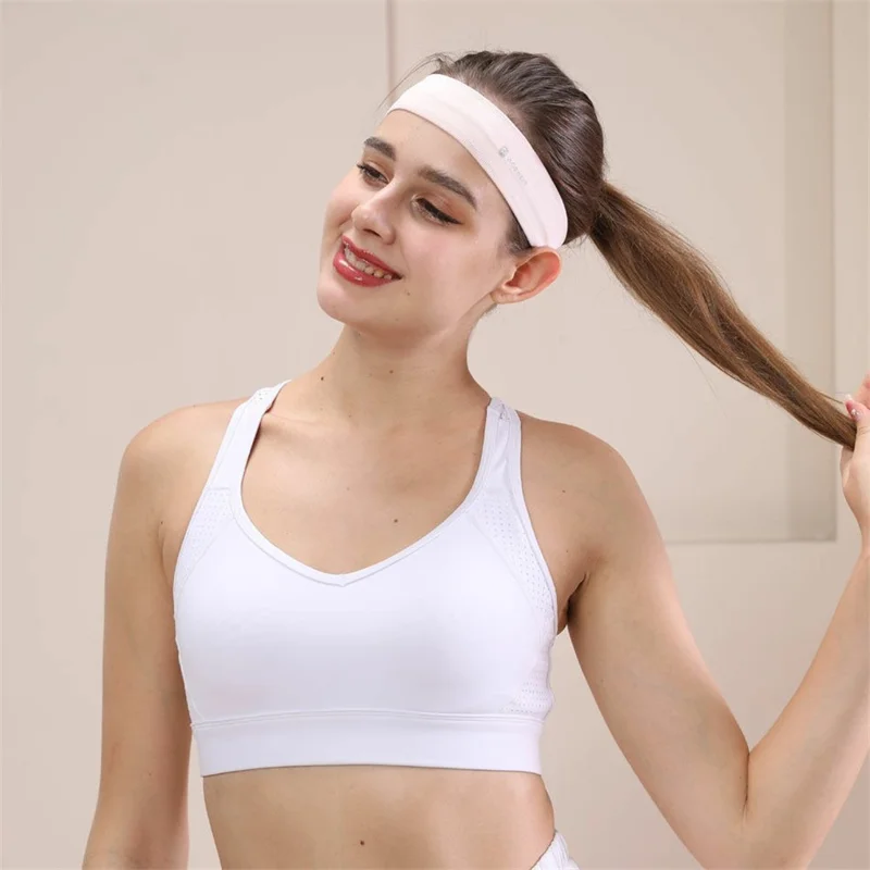 WOSWEIR HE0211 Yoga Headband Hair Band Sweat-Absorbed Head Band Sweatband - Light Pink