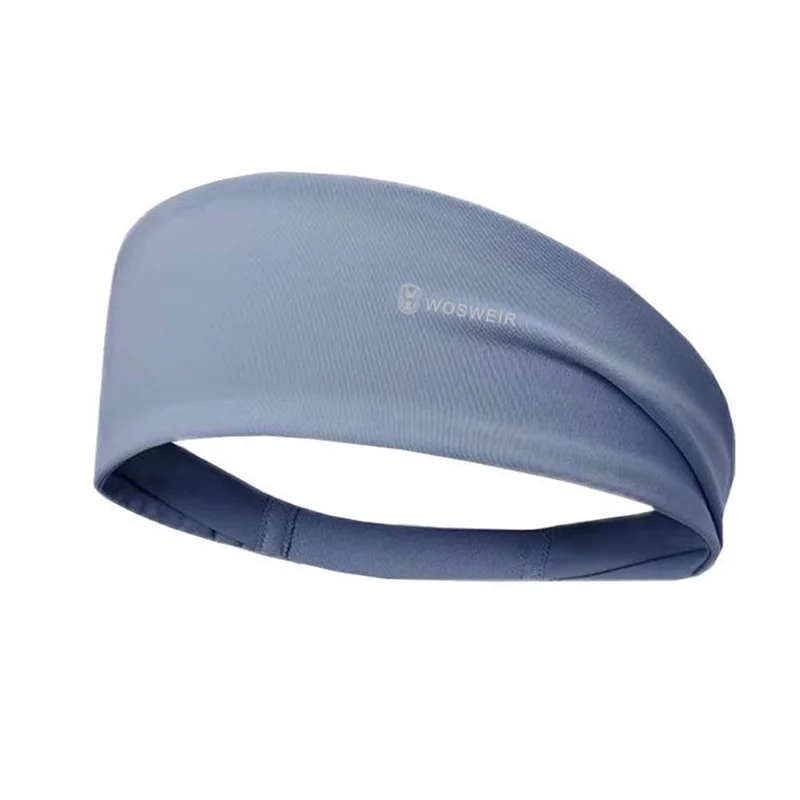 WOSWEIR HE0210 Workout Headband Hair Band Sweat-Absorbed Head Band Sweatband - Blue