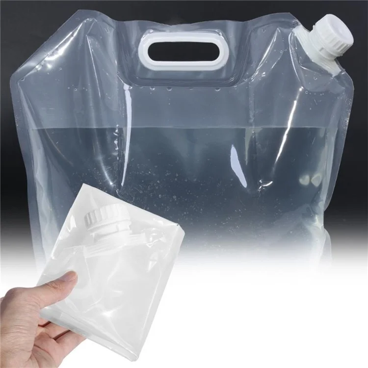 SD-003 Bolsa de Água Dobrável de 10L para Camping - Recipiente de Água para Esportes Externos com Alça (Livre de BPA, Sem FDA)