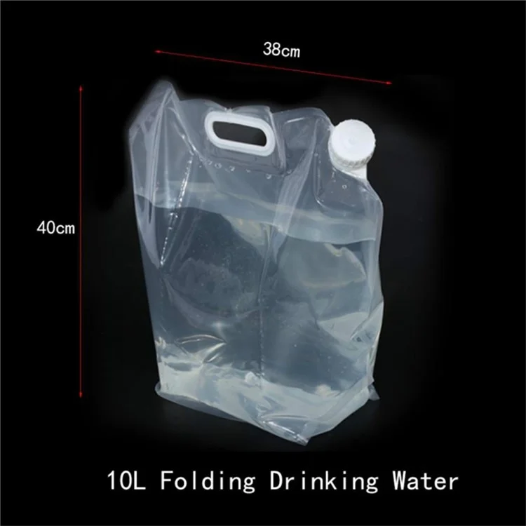 SD-003 Bolsa de Água Dobrável de 10L para Camping - Recipiente de Água para Esportes Externos com Alça (Livre de BPA, Sem FDA)