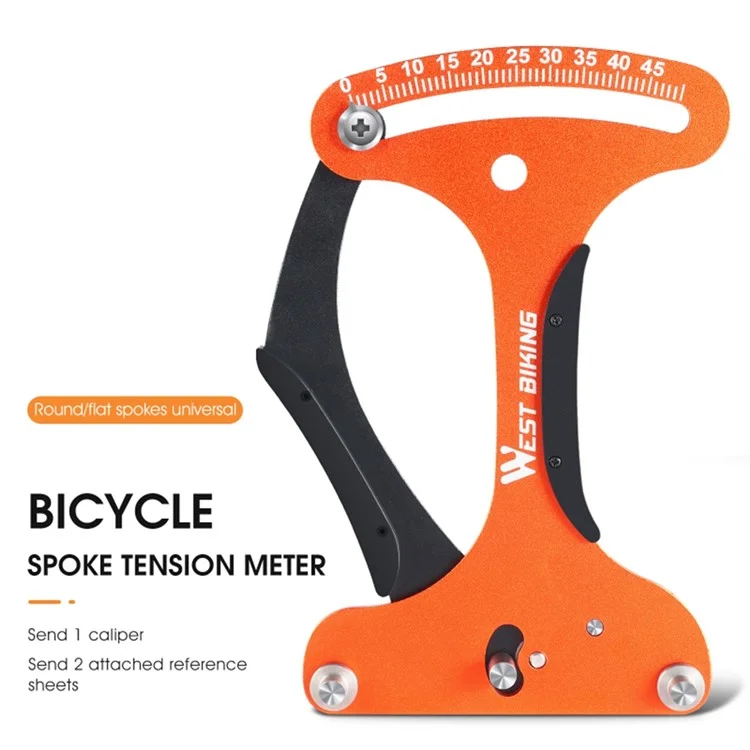 WEST BIKING YP0719281 Bicycle Tire Spoke Tension Meter Cycling MTB Road Bike Spoke Adjustment Indicator