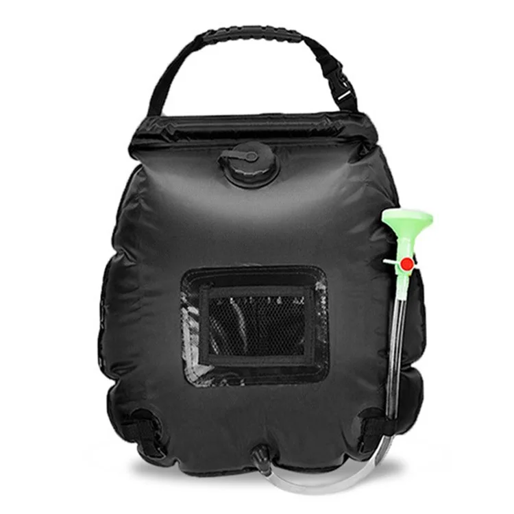 Aotu AT6628 20L Borsa Per Doccia Portatile Borsa Per la Doccia a Riscaldamento Solare Per Escursioni in Campeggio All'aperto - Nero