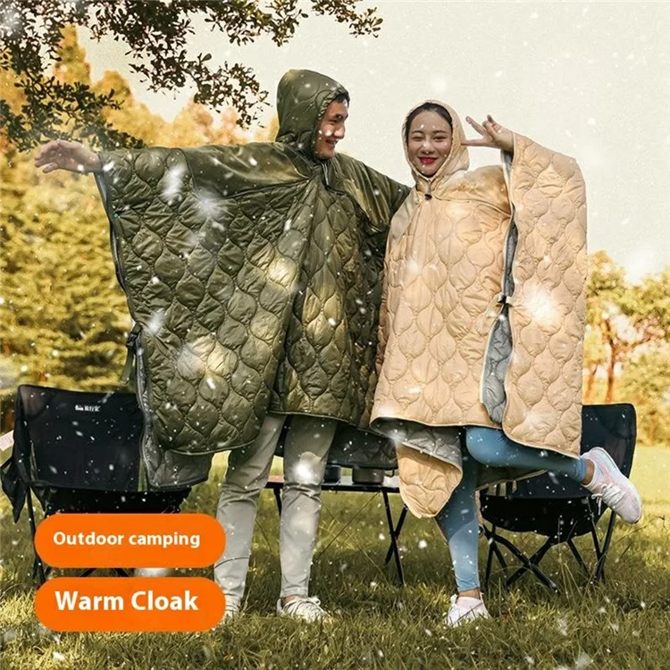 TRAVELER Saco de dormir de acampamento ao ar livre 4 em 1 para adultos, quente no inverno, capa, travesseiro e cobertor - Verde Exército
