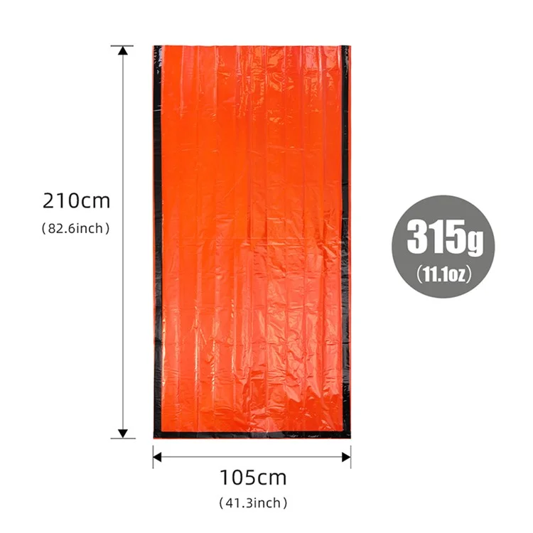 LUCKSTONE Film Thermique en Aluminium pour Survie d'Urgence en Extérieur avec Sac de Rangement