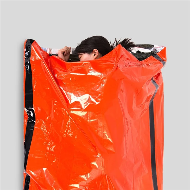LUCKSTONE Film Thermique en Aluminium pour Survie d'Urgence en Extérieur avec Sac de Rangement